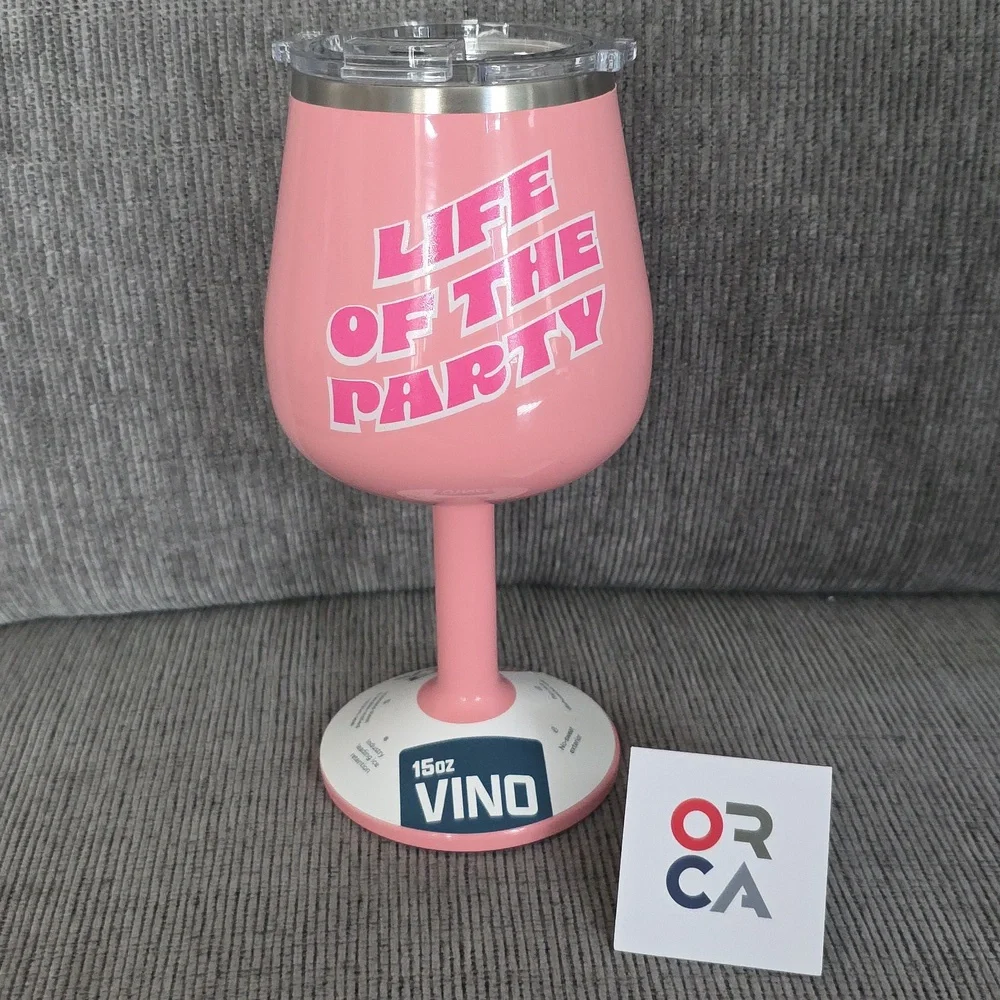 Pink‎ ORCA 15oz. Vino, New, Life Of The Party